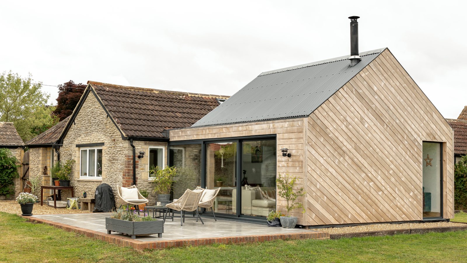 Exterior cladding on a UK house