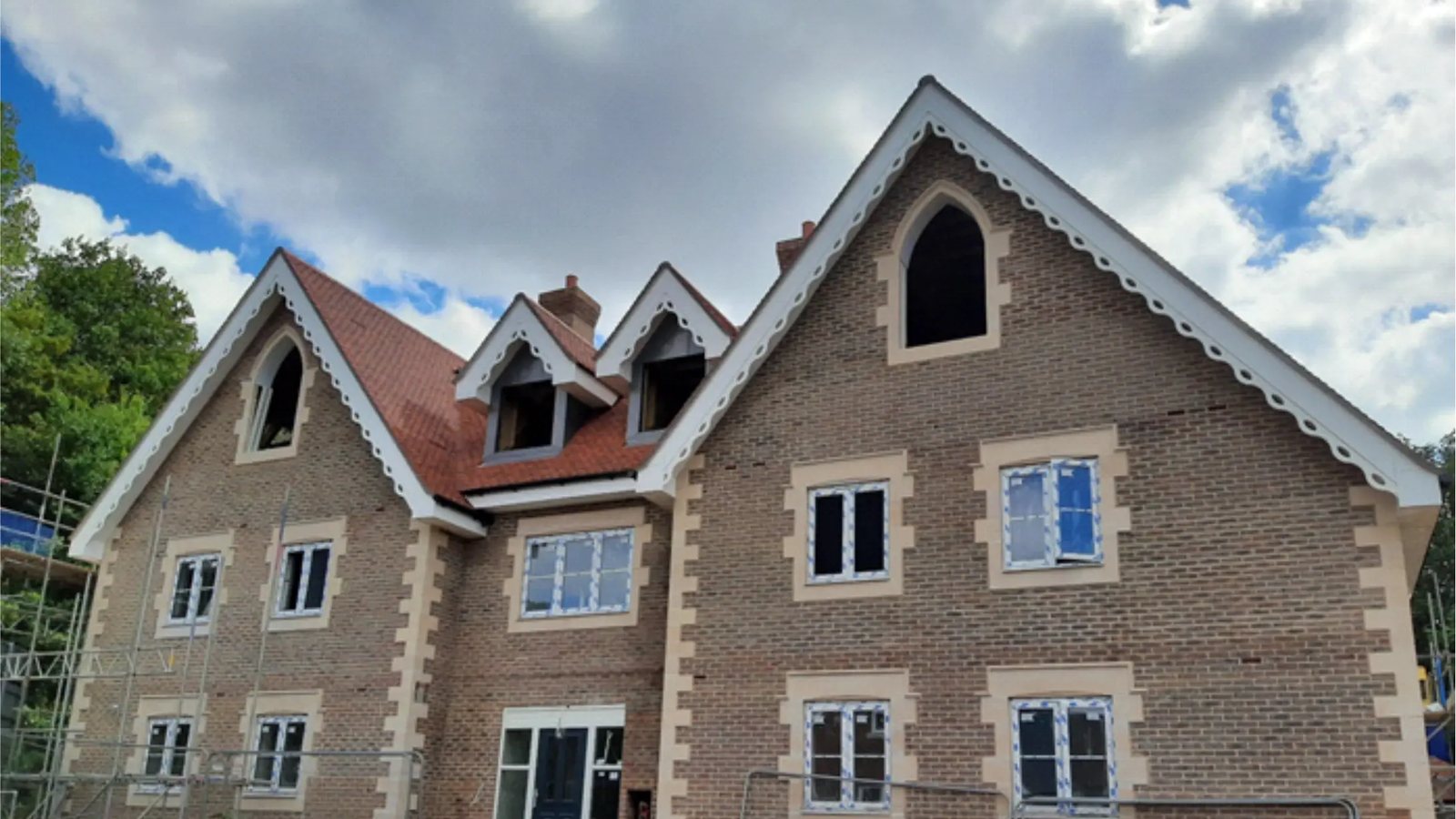 Barge boards on the gable end of a UK house