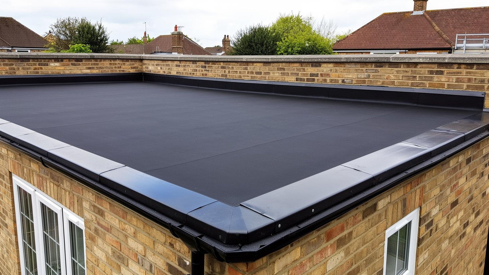 New flat roof on a UK house extension